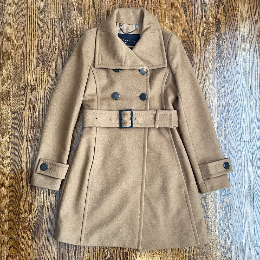 Talula Babaton Camel Wool & Cashmere Coat - Size XXS